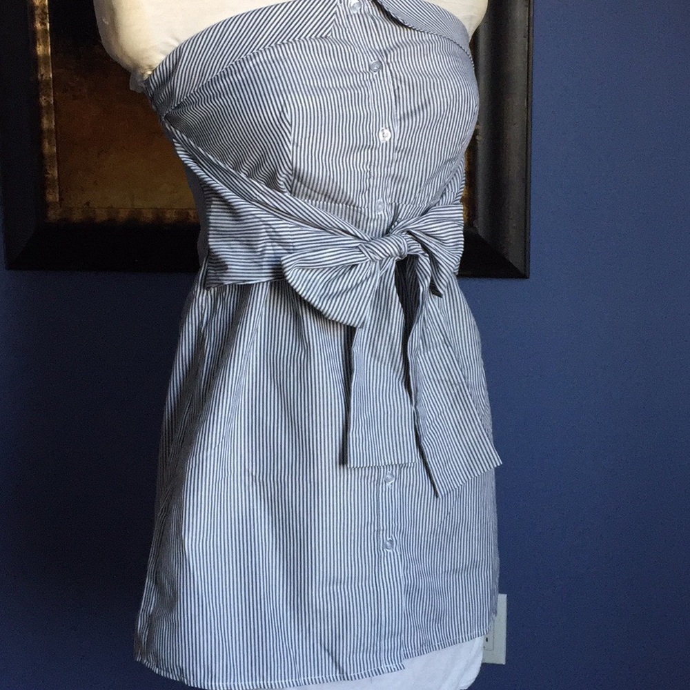 Strapless striped mini/tunic NWOT